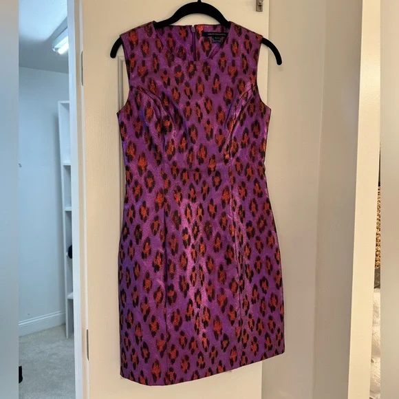 French Connection | Dresses | French Connection Purplefuchsia Leopard Print  Dress | Poshmark